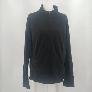 womans gap fit size xl black zip up track jacket athletic wear top